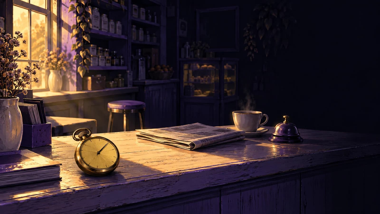 A stopwatch beside a shop counter, measuring how long a customer will wait